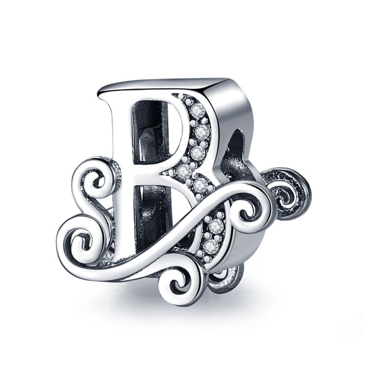 Silver Letter A to Z Alphabet Charms - NINGAN