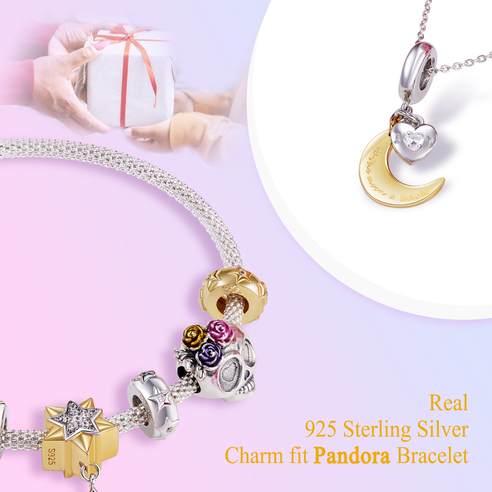 Yellow Moon Charms