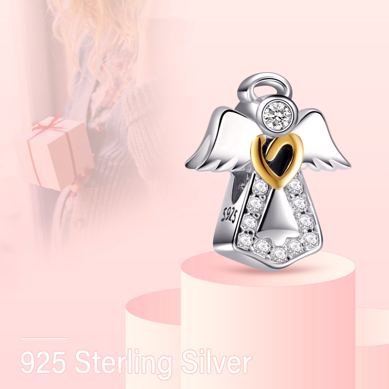 Silver Angel Charms