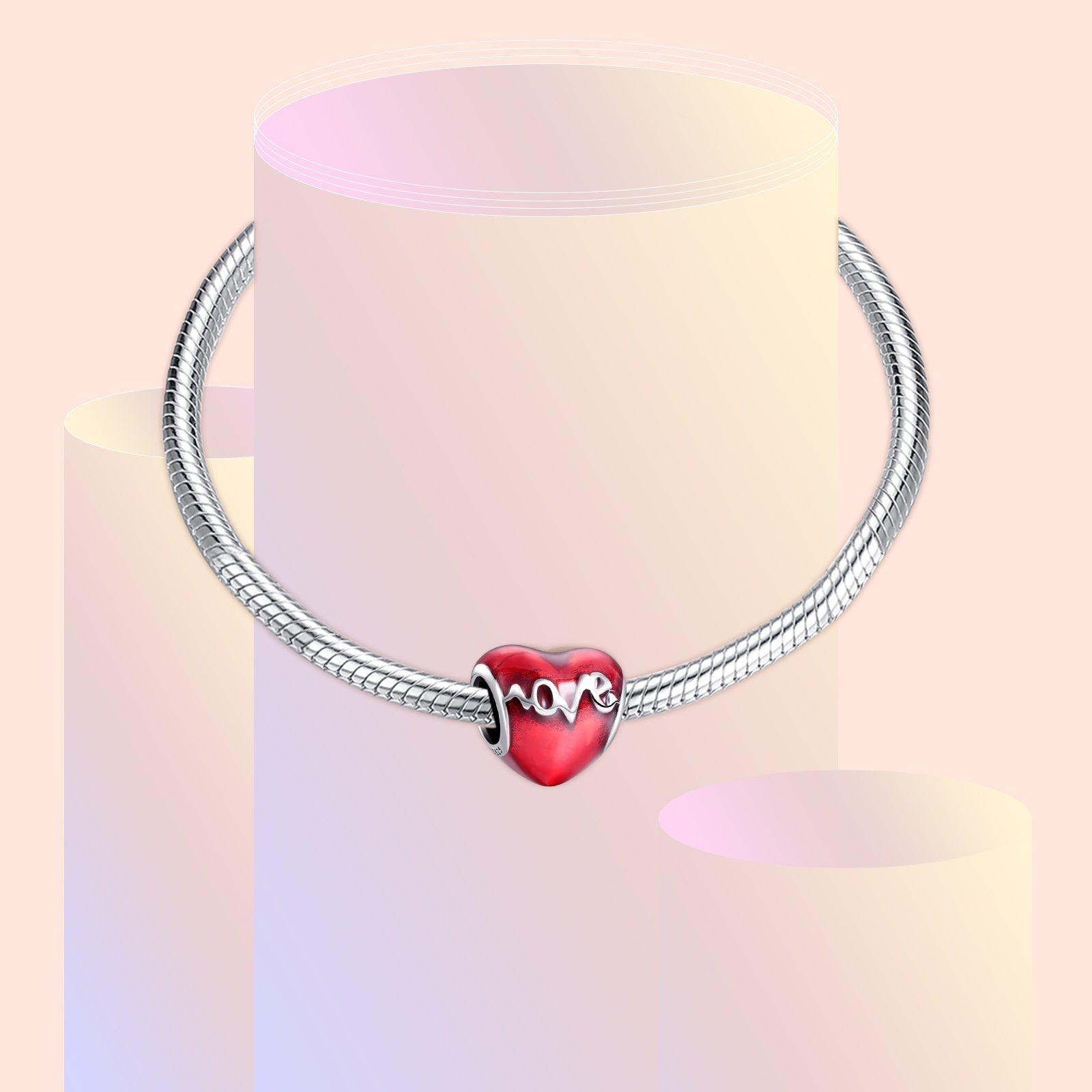 Red Love Heart Charms