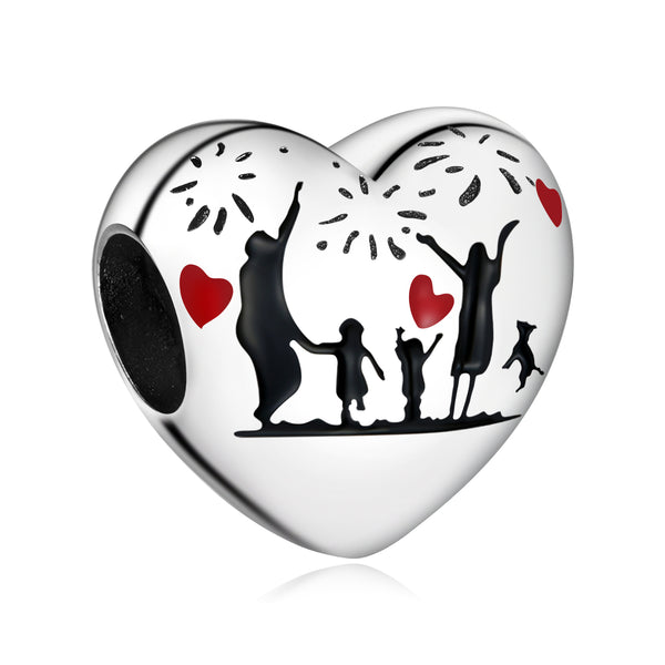 Family red love Charms