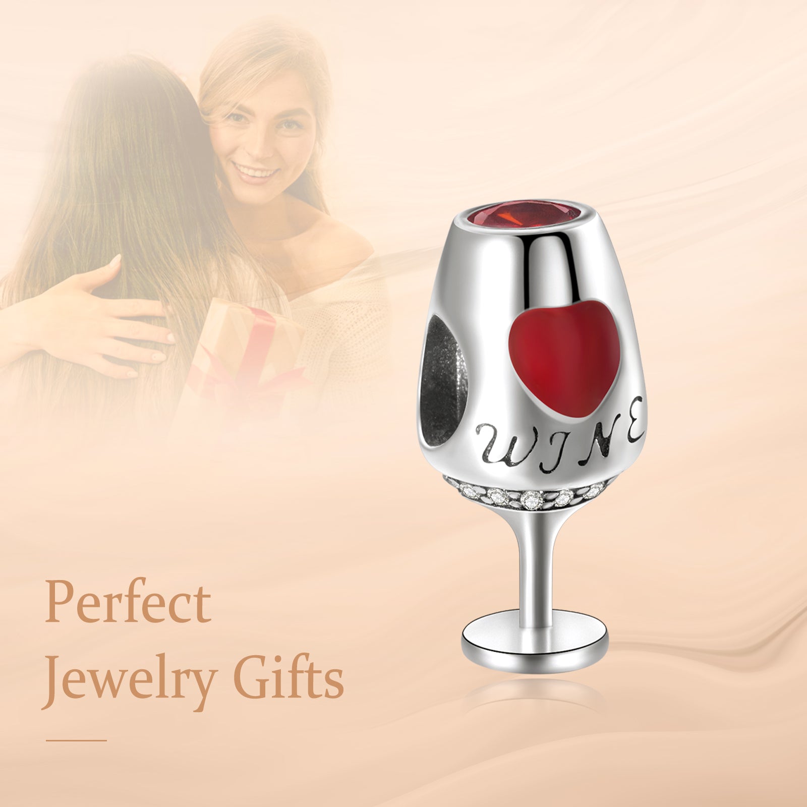 Red Wine Glass Charms