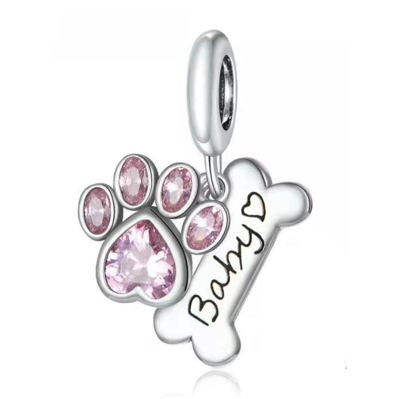 Lucky Dog Paw Dangle Pendant Charms