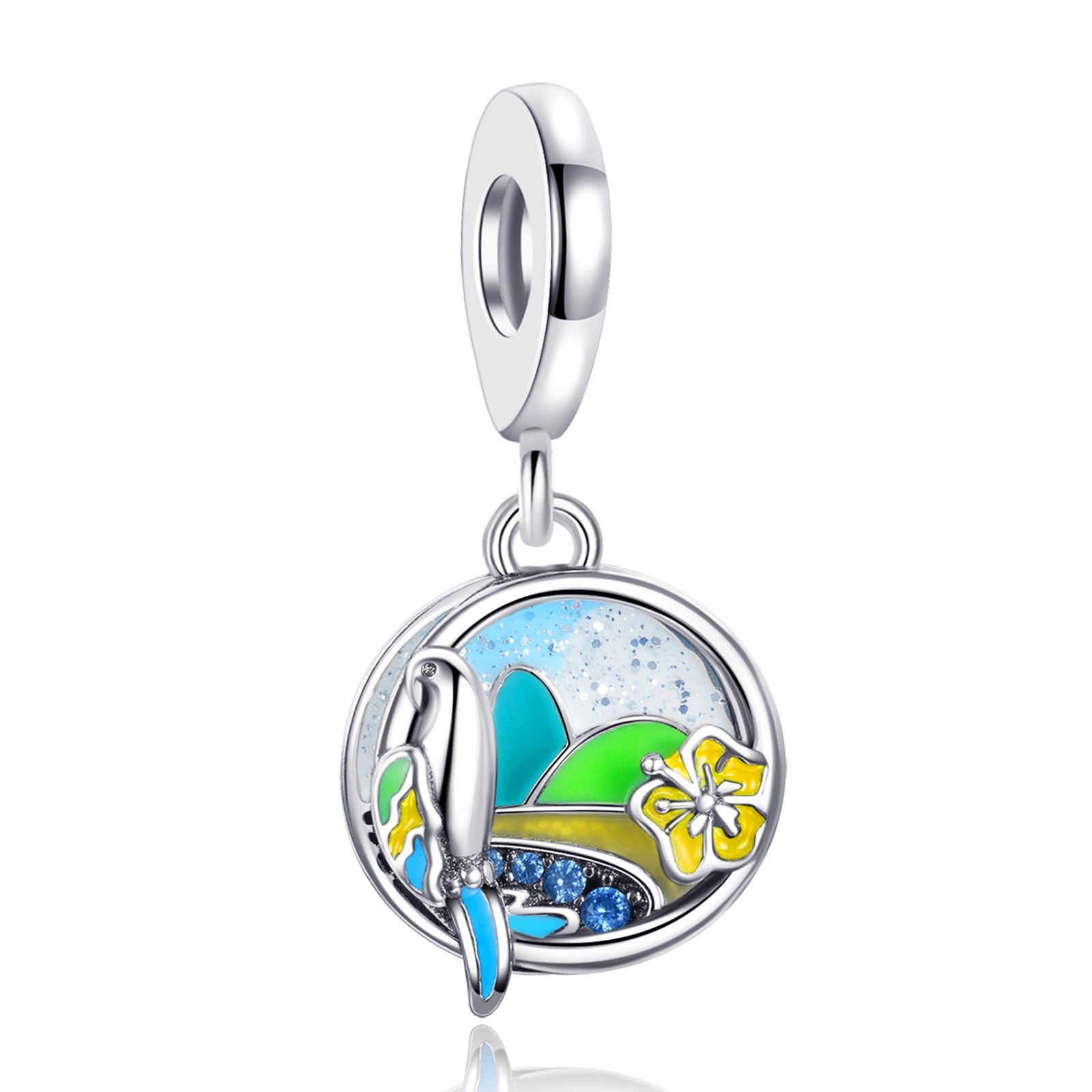 Brazilian Beach with Parrots Charms