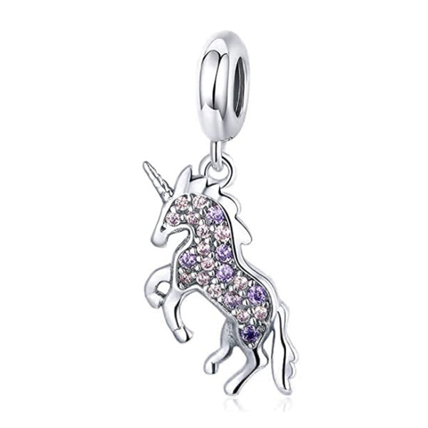 Rhinestone Unicorn Charm