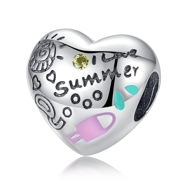 Love Summer Heart Charms