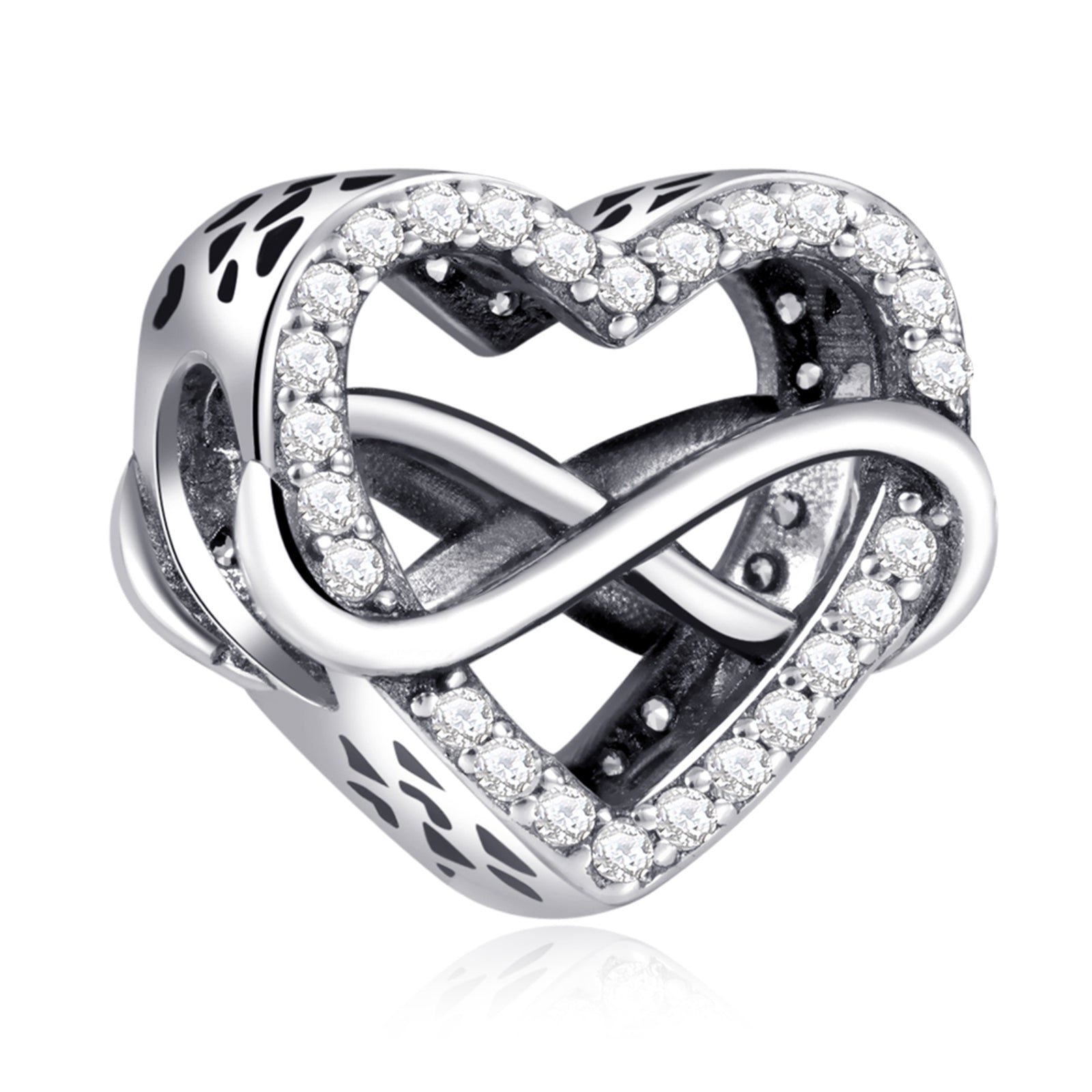 Infinite Love Heart Charm