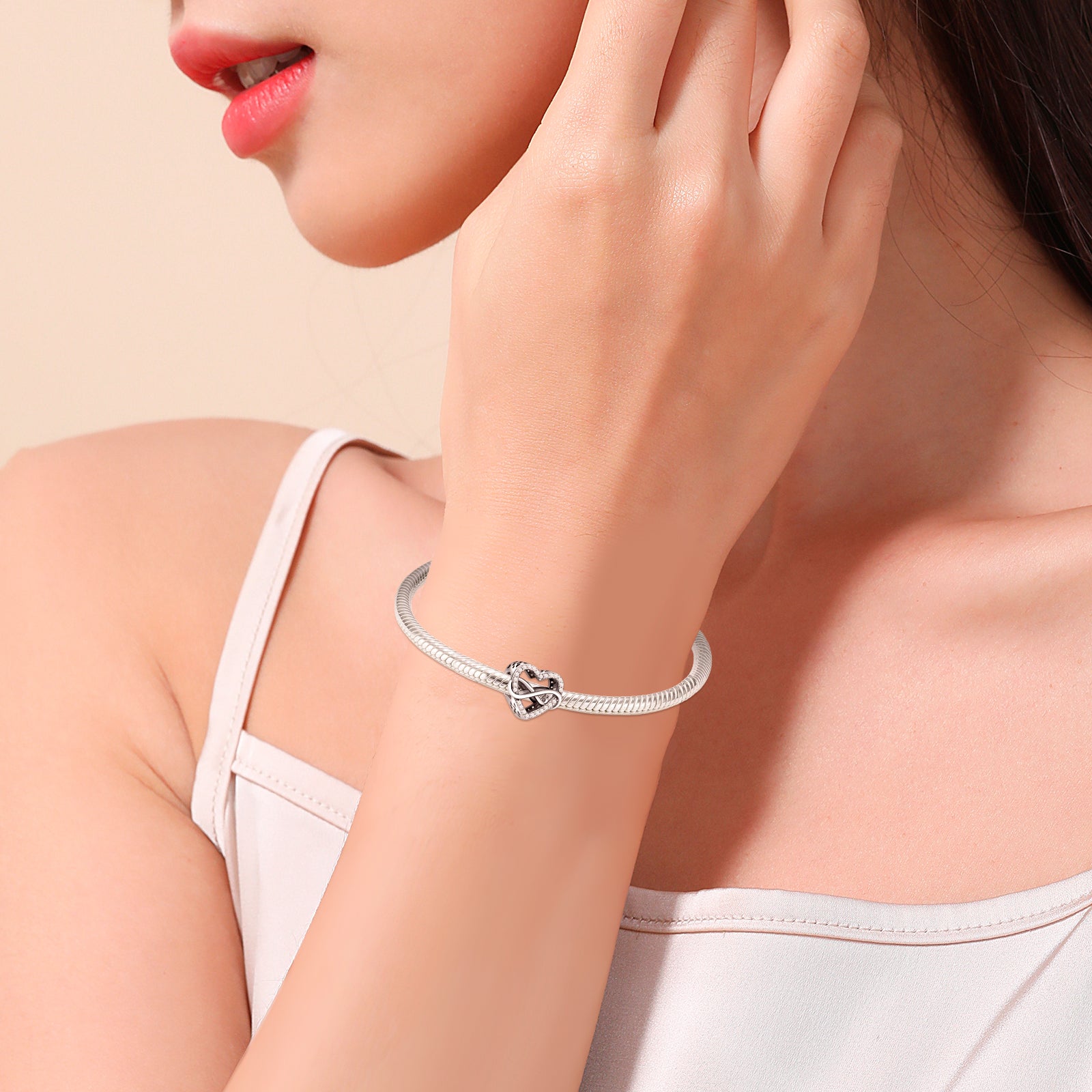 Infinite Love Heart Charm