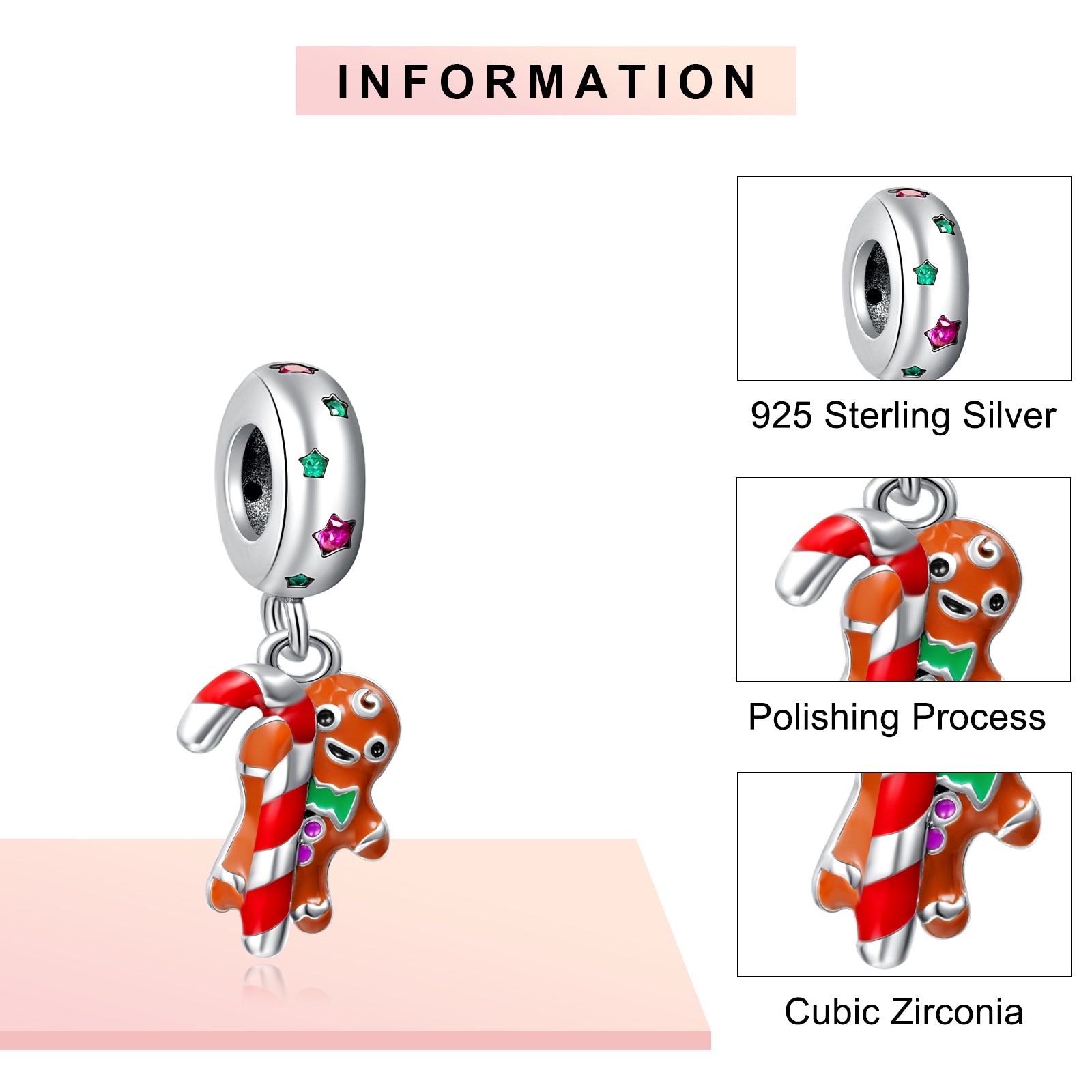 Snowman and Christmas Hat  Charm