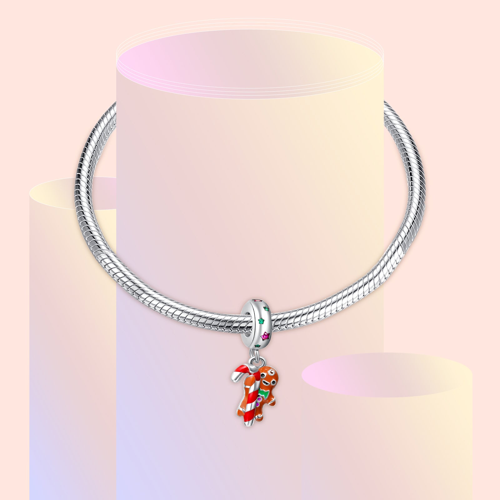 Snowman and Christmas Hat  Charm