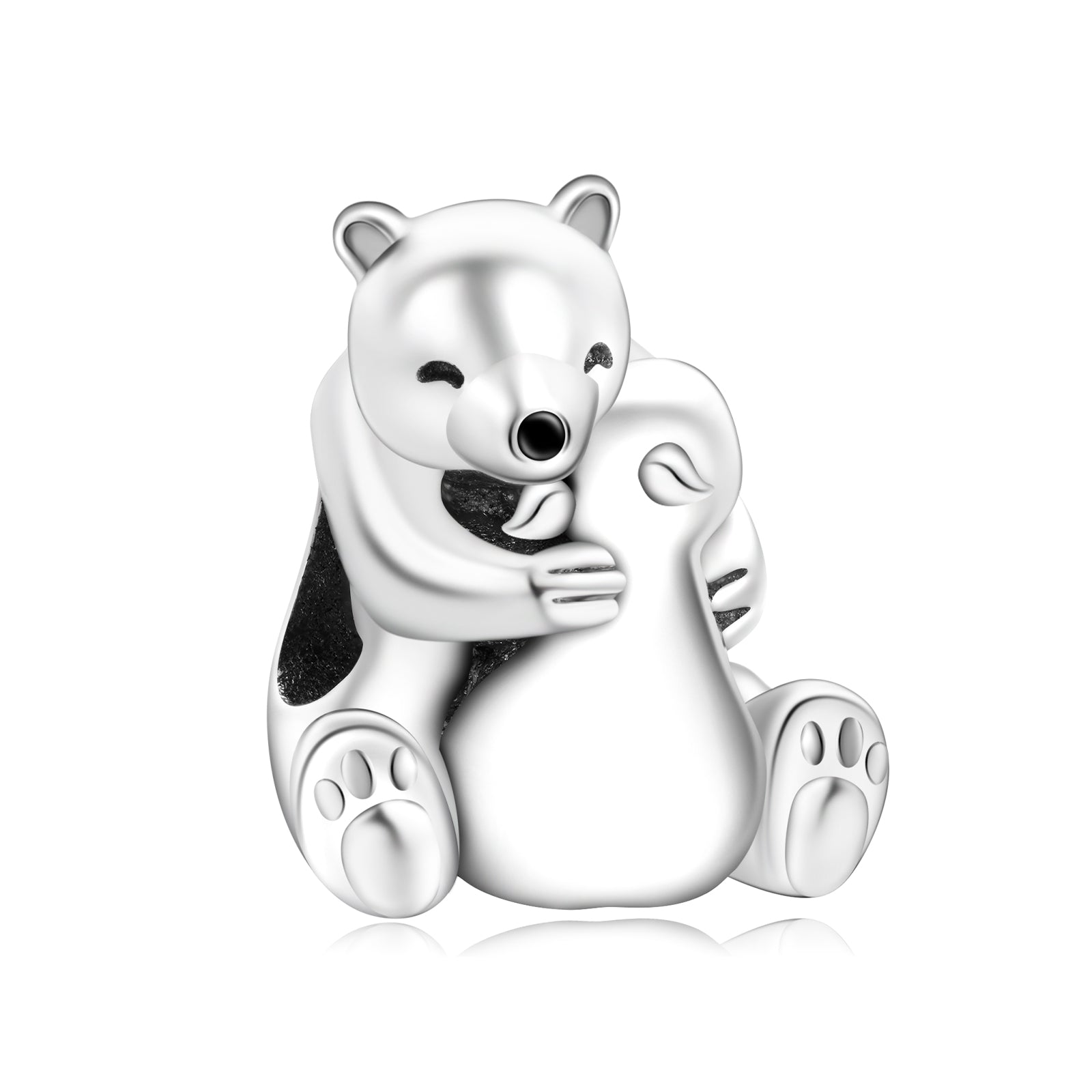 Hugging Polar Bears  Charm