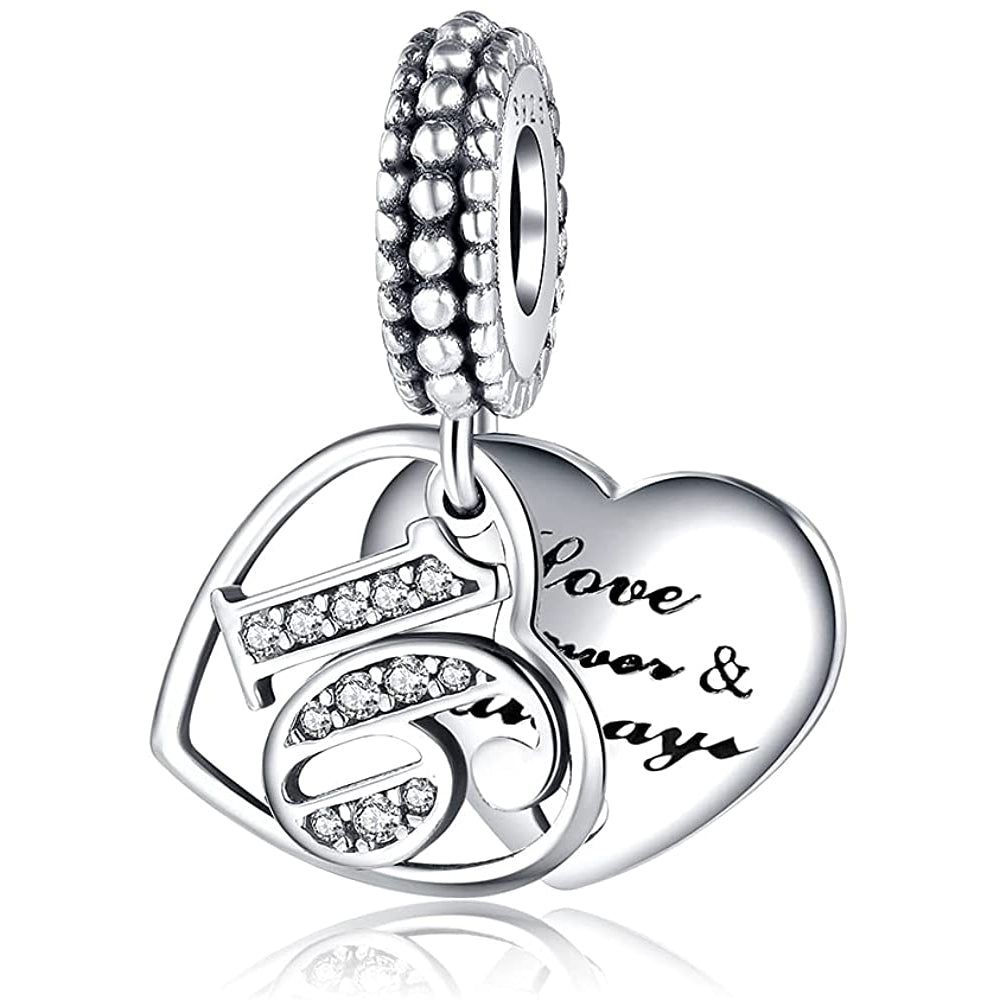 Birthday Numbers of Love Dangle Charms - NINGAN