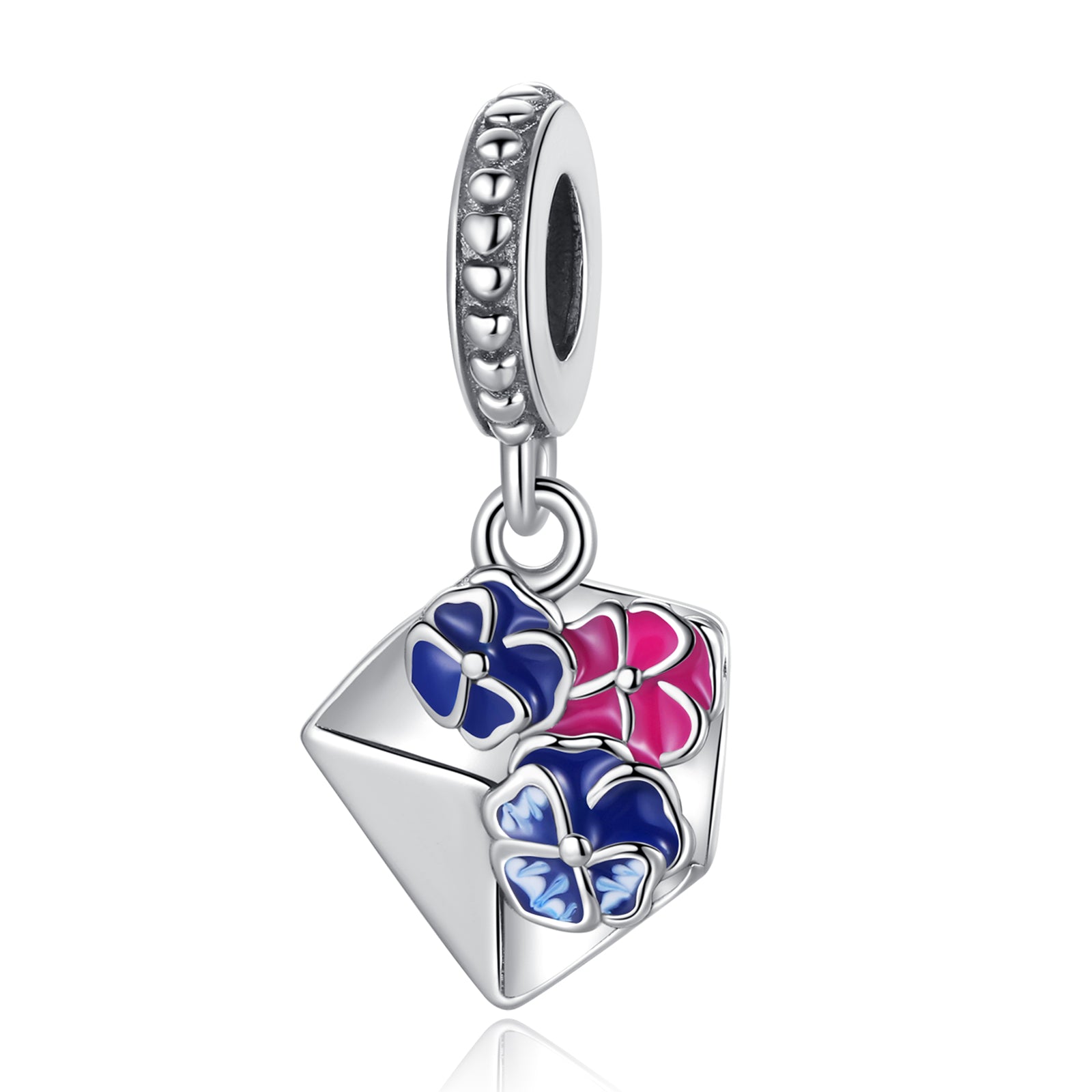 Pansy Flower Envelope Dangle Charms - NINGAN