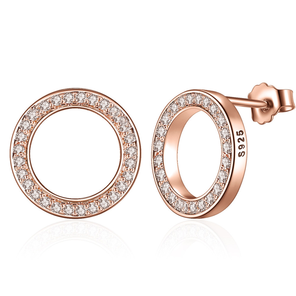 Cubic Zircon E28 Stud Earrings - NINGAN