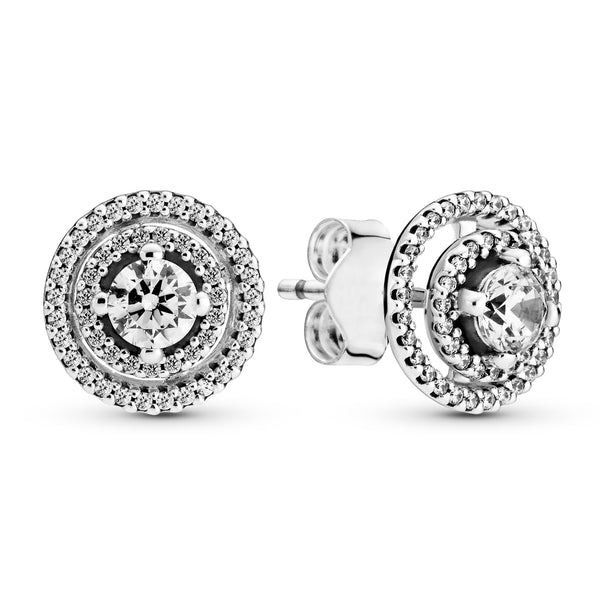 Contracted Cubic Zircon Stud Earrings