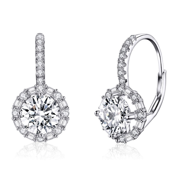 Cubic Zircon E20 Hoop Earrings