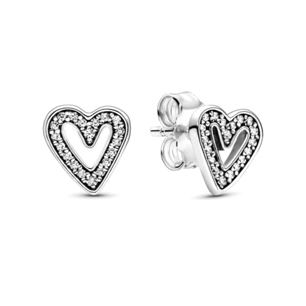 Heart Cubic Zircon E22 Stud Earrings