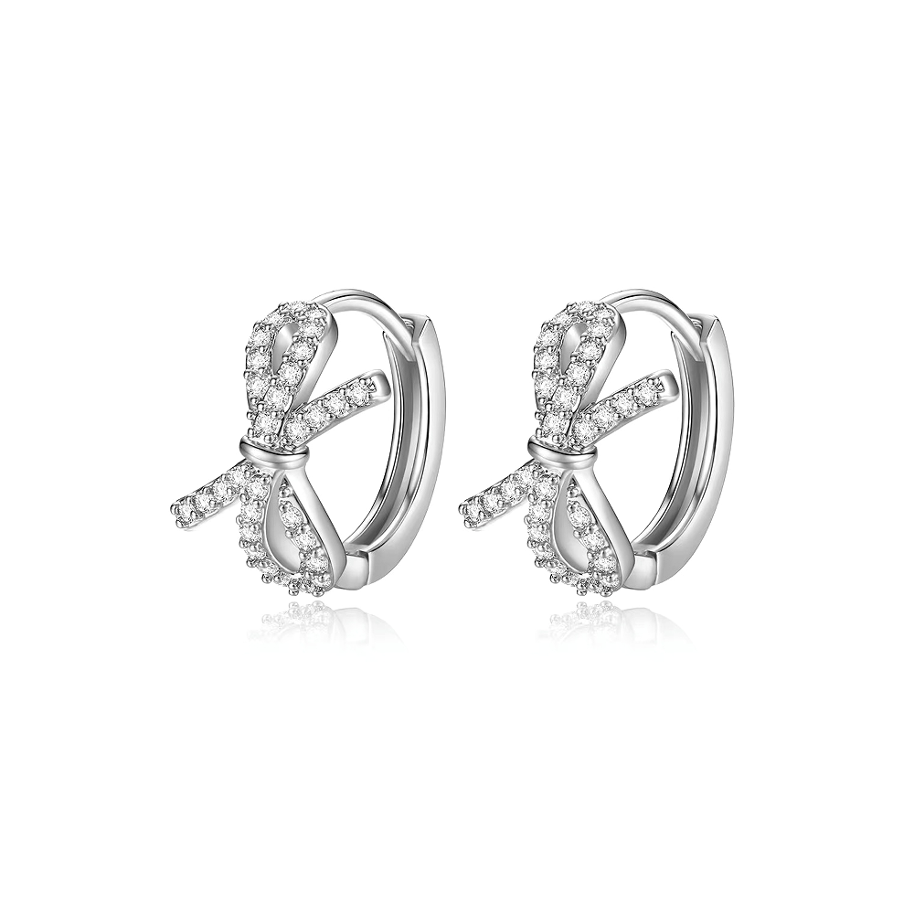 Bowknot Hoop Earrings - NINGAN