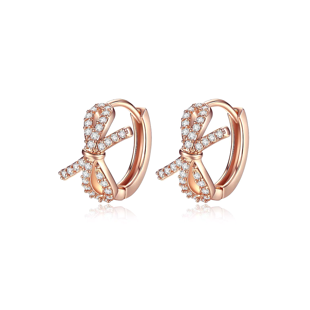 Bowknot Hoop Earrings - NINGAN