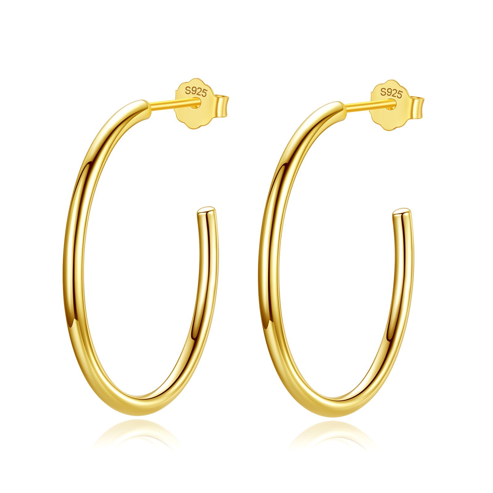 18K Gold Plated Stud Earrings - NINGAN