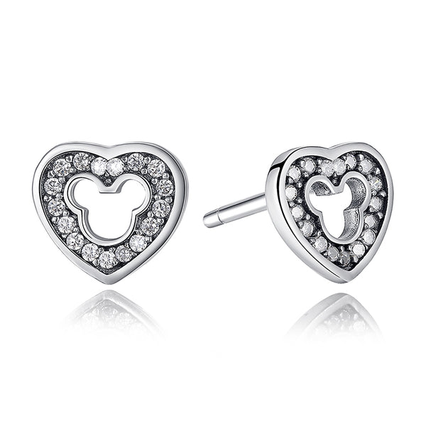 Silver Mini Zircon Stud Earrings - NINGAN