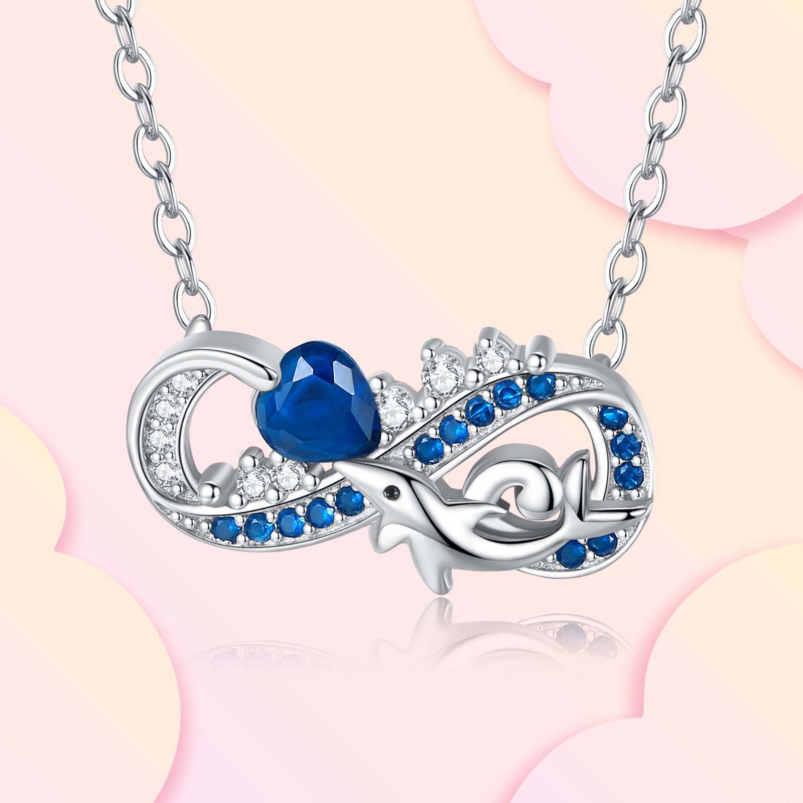 Dolphin Love Sterling Silver Necklaces