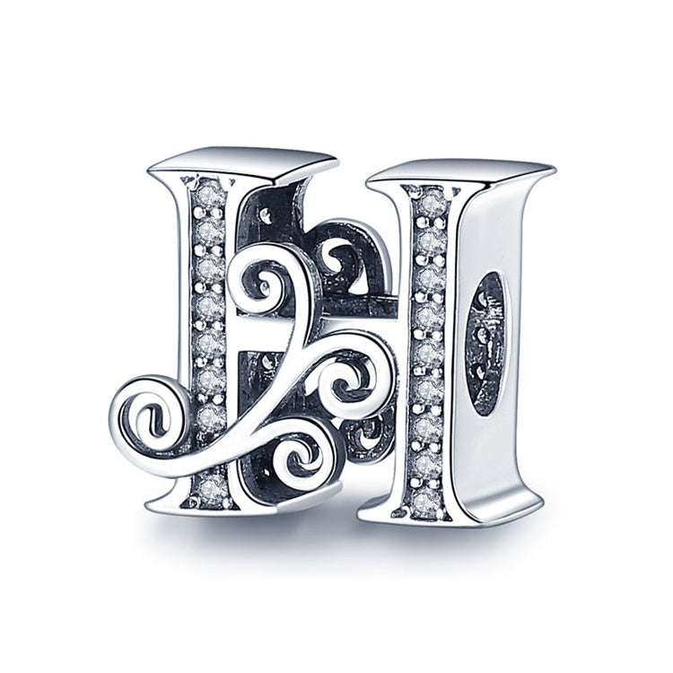 Silver Letter A to Z Alphabet Charms - NINGAN