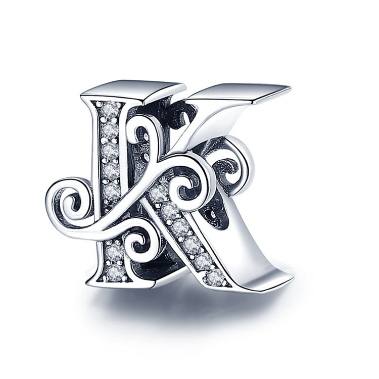 Silver Letter A to Z Alphabet Charms - NINGAN