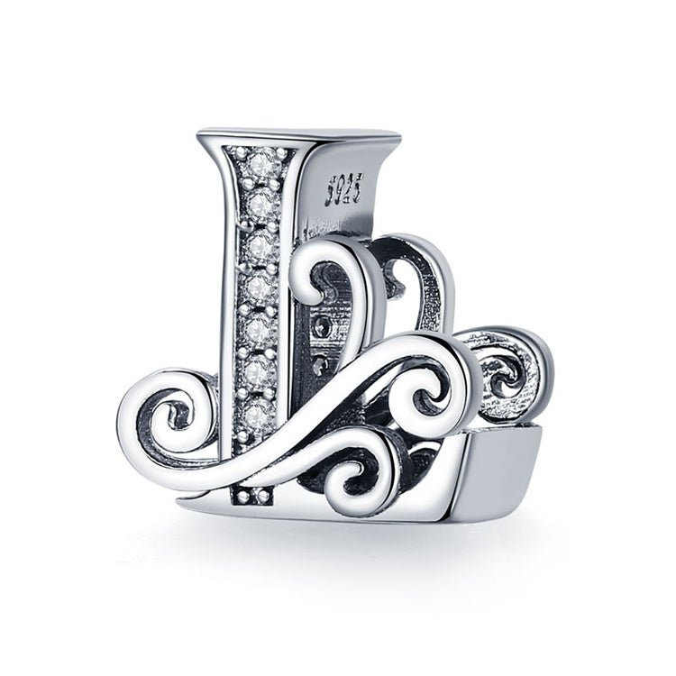 Silver Letter A to Z Alphabet Charms - NINGAN