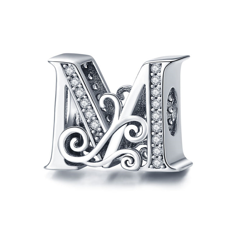 Silver Letter A to Z Alphabet Charms - NINGAN