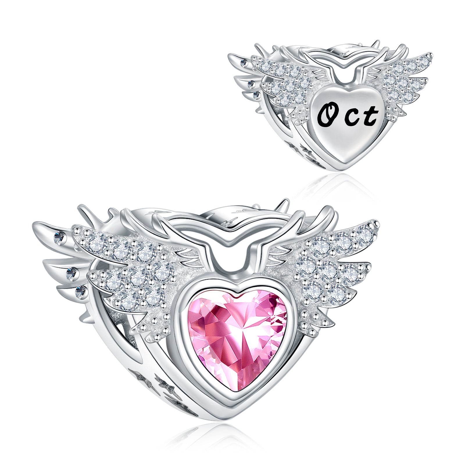 Angel Wing Birthstone Charms