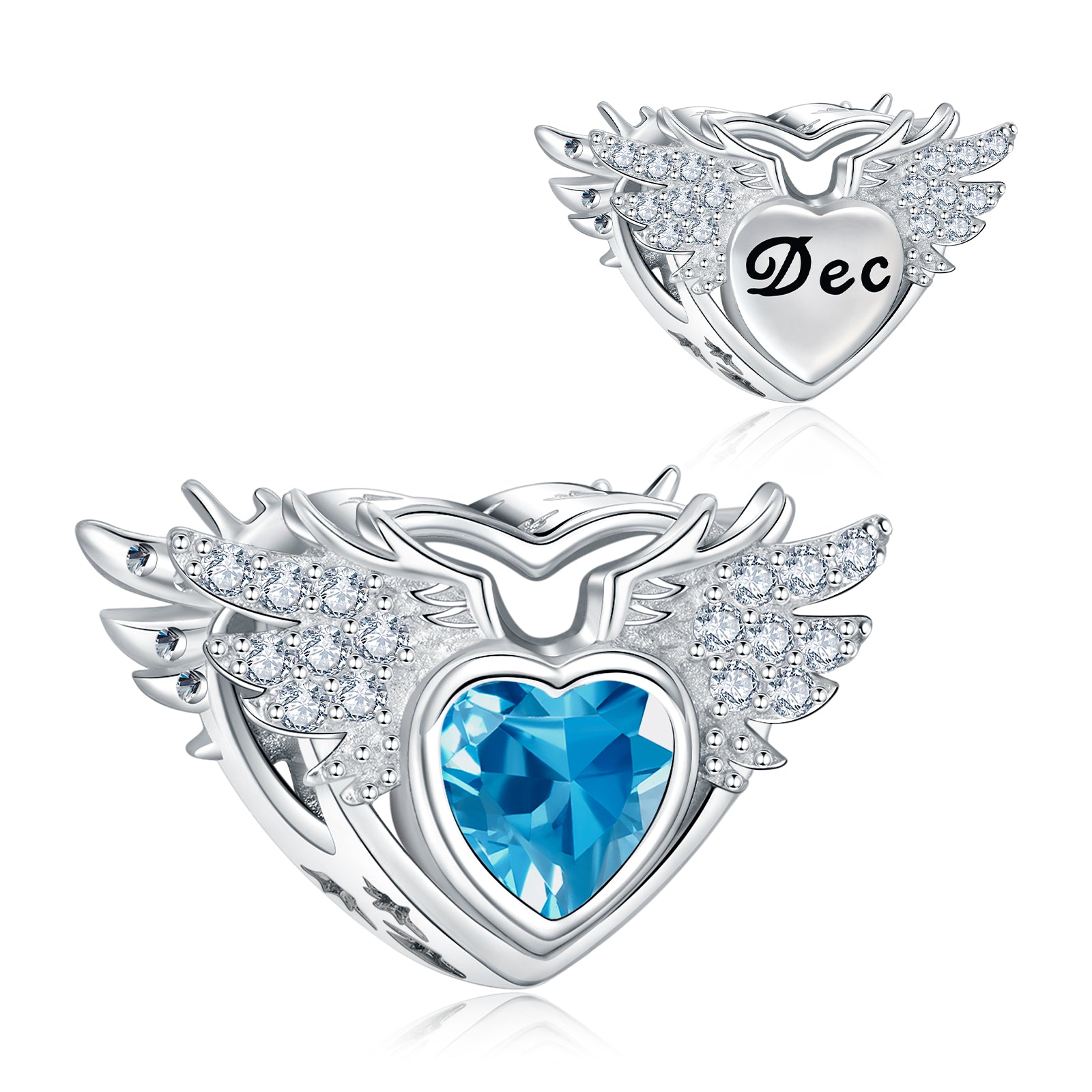 Angel Wing Birthstone Charms