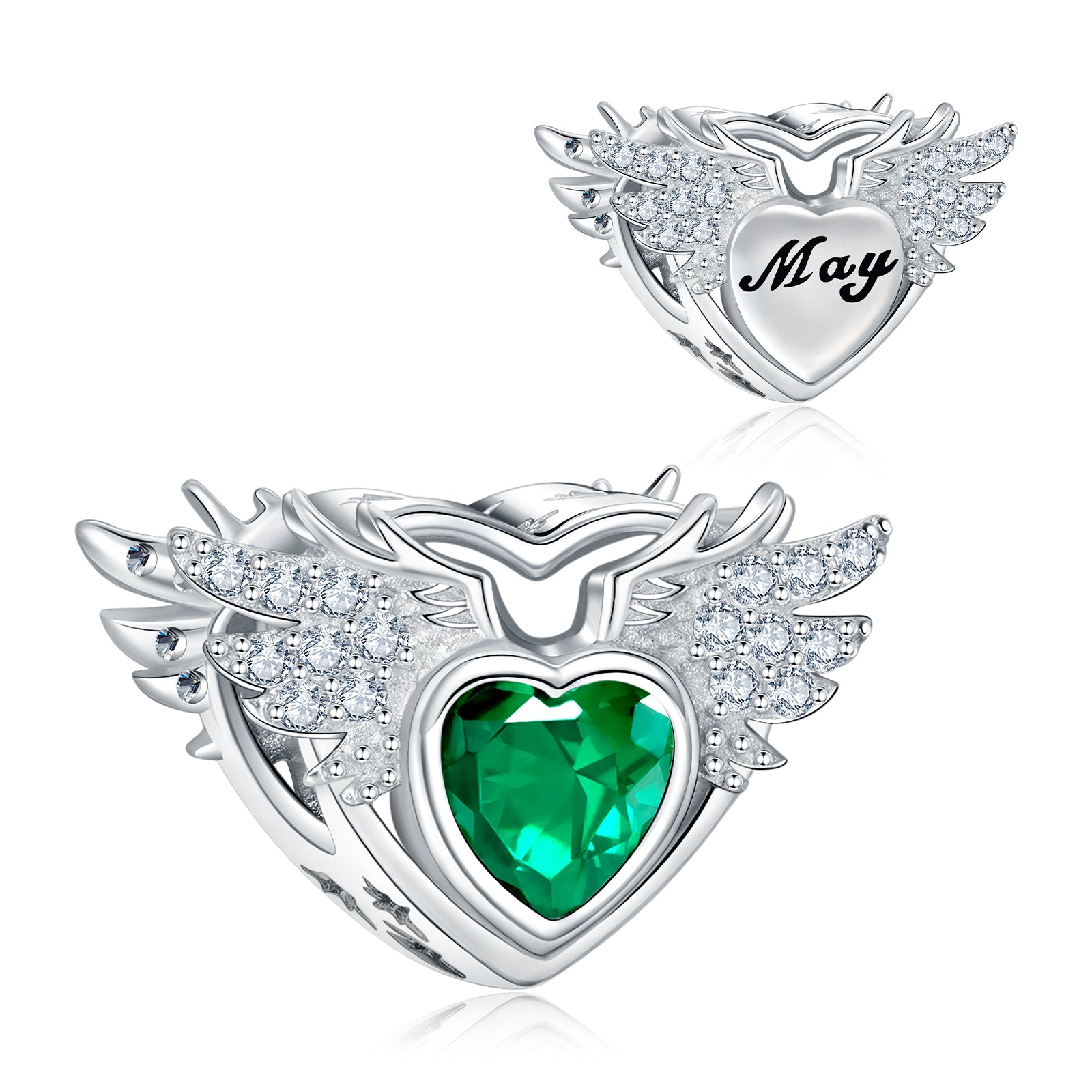 Angel Wing Birthstone Charms