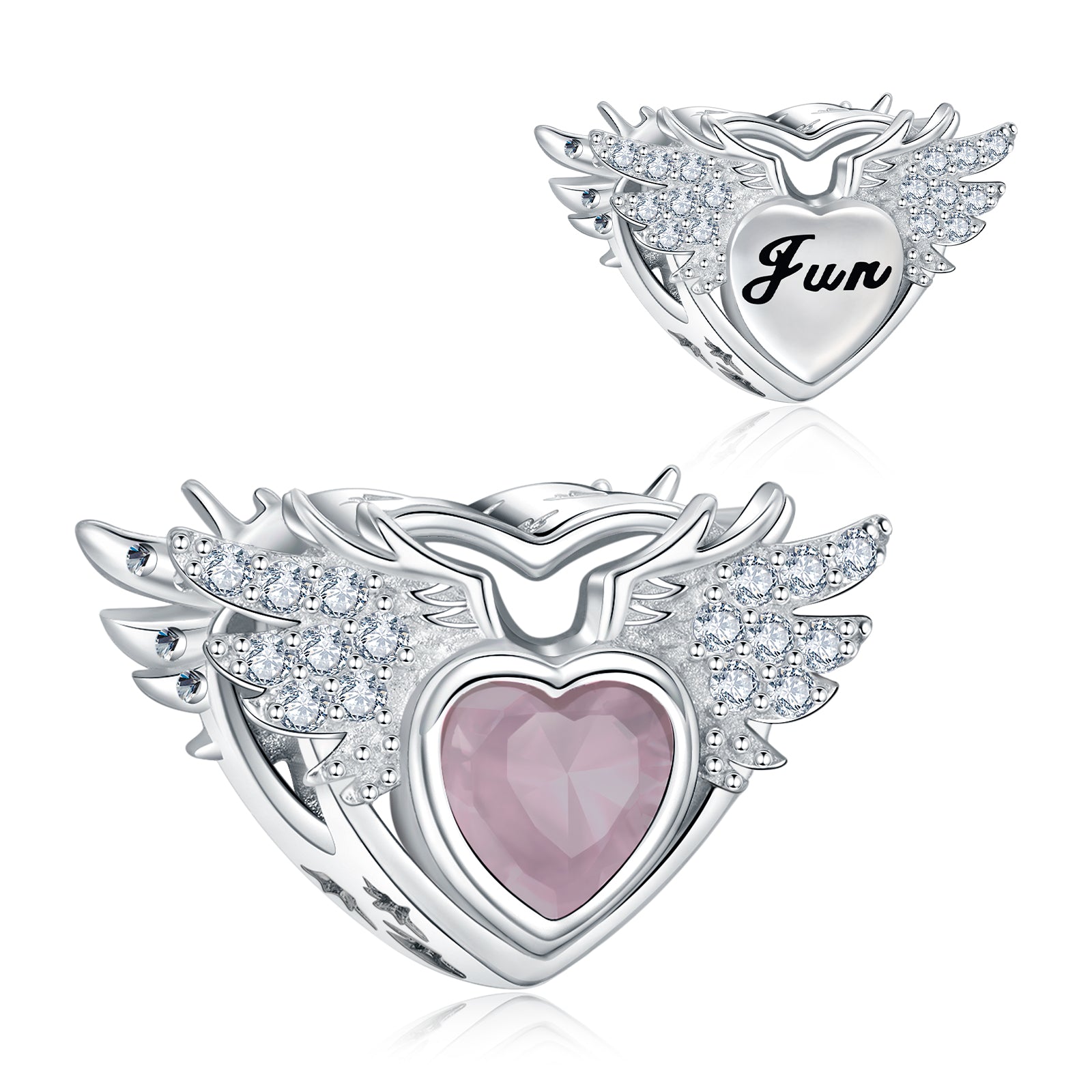 Angel Wing Birthstone Charms