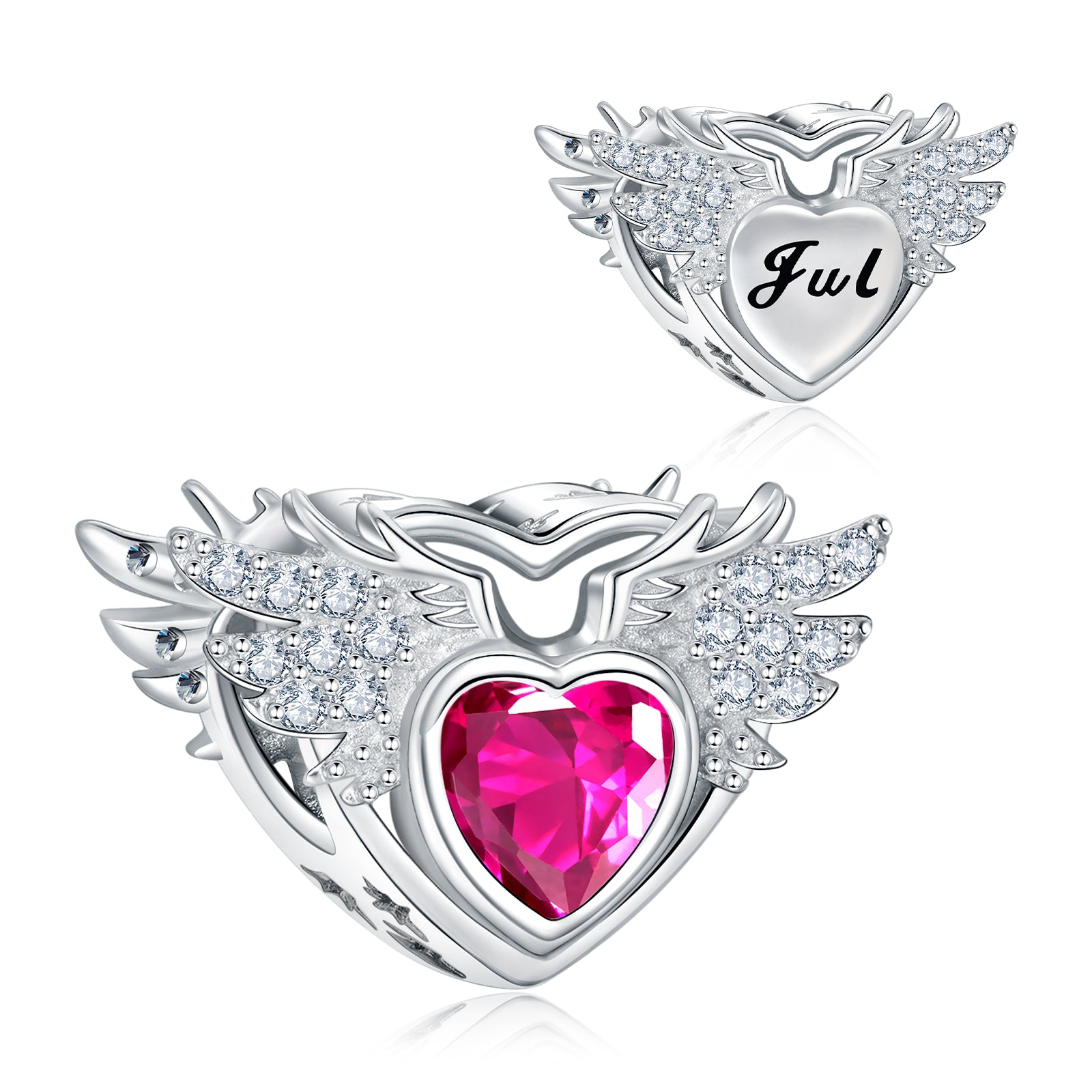 Angel Wing Birthstone Charms