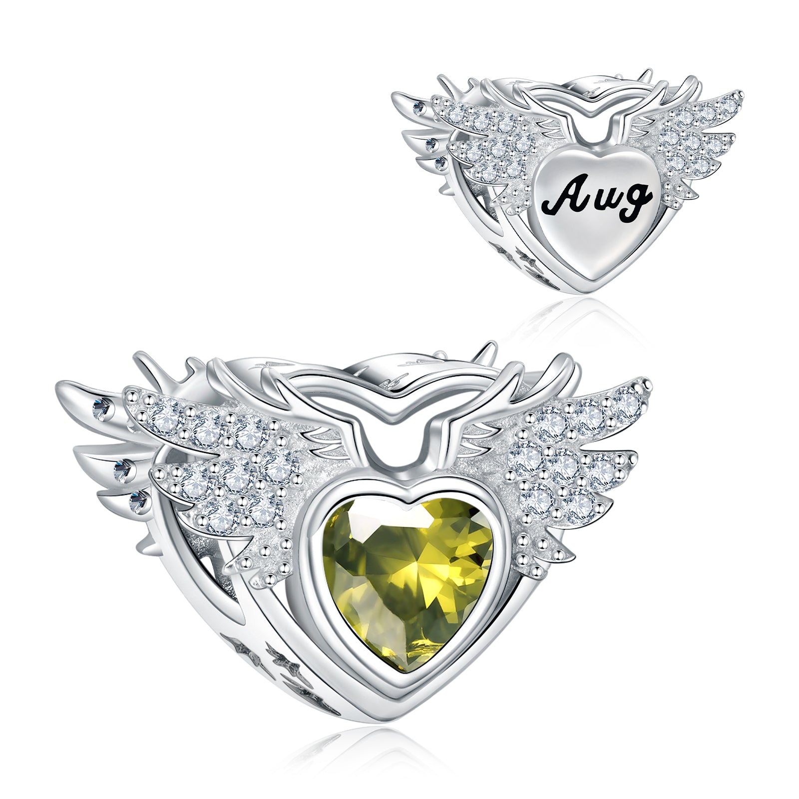 Angel Wing Birthstone Charms