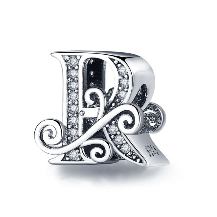 Silver Letter A to Z Alphabet Charms - NINGAN