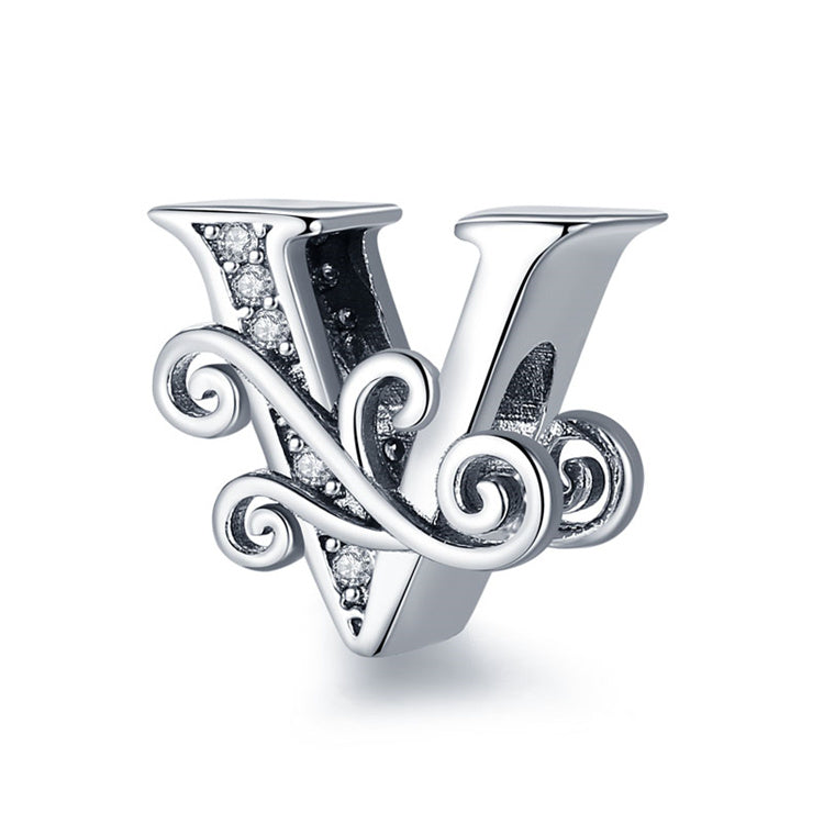 Silver Letter A to Z Alphabet Charms - NINGAN