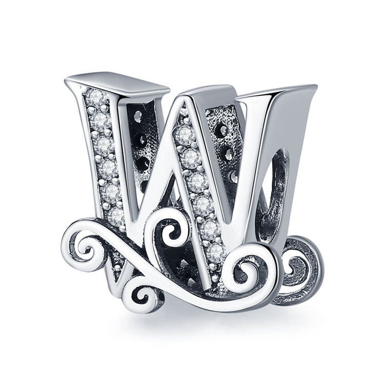 Silver Letter A to Z Alphabet Charms - NINGAN