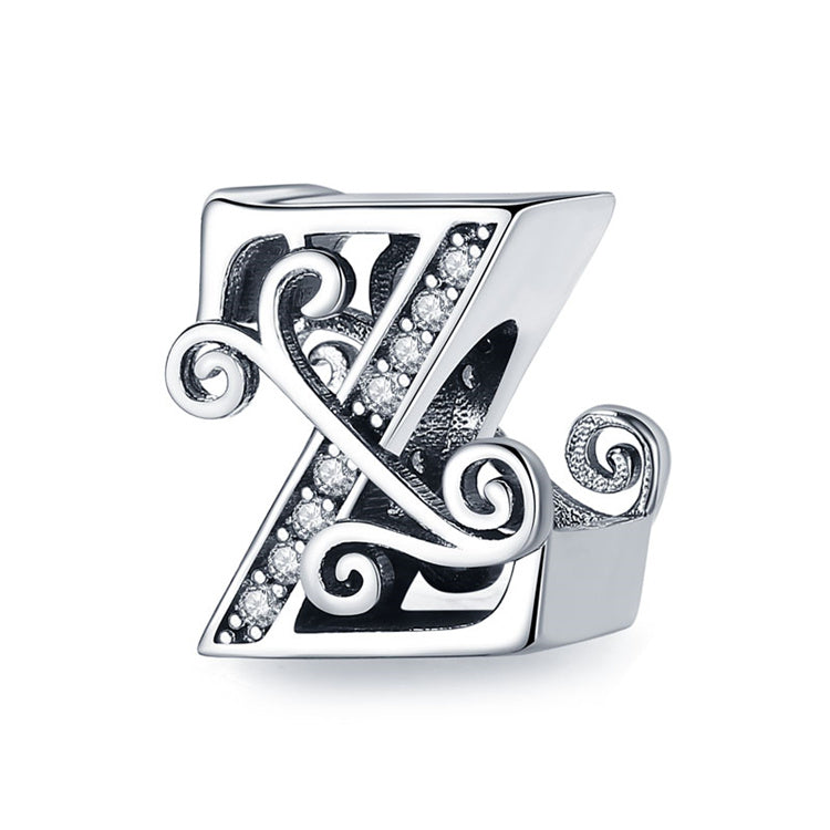 Silver Letter A to Z Alphabet Charms - NINGAN